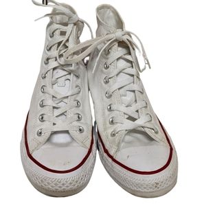 Converse Hi Top White On White Converse Sneakers 7 Unisex